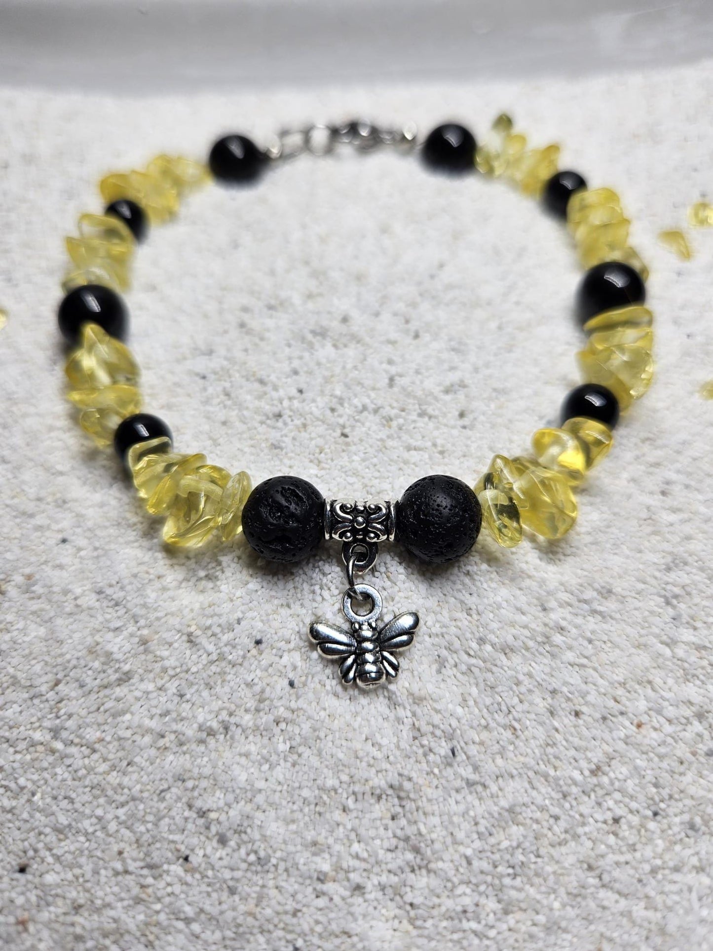 Handcrafted Honey Bee Charm Bracelet | Balance and Positivity Jewelry