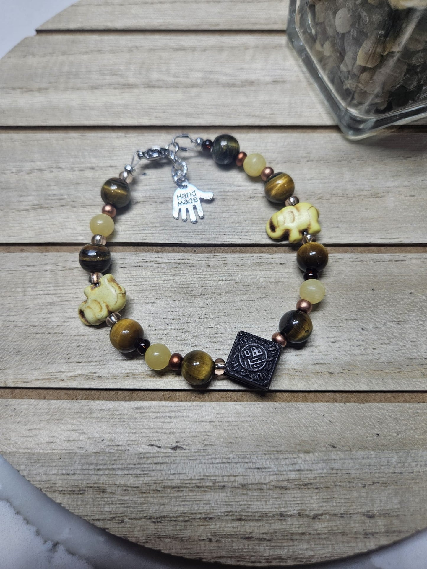 Handmade Elephant Stone Bracelet | A Fusion of Strength and Elegance