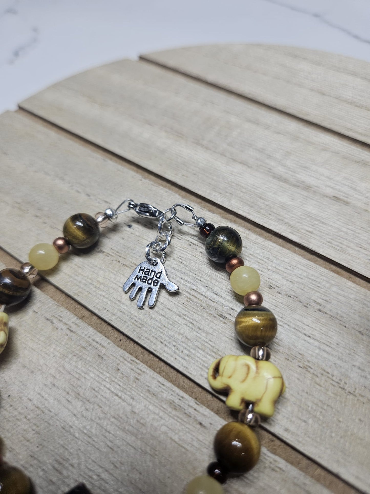 Handmade Elephant Stone Bracelet | A Fusion of Strength and Elegance