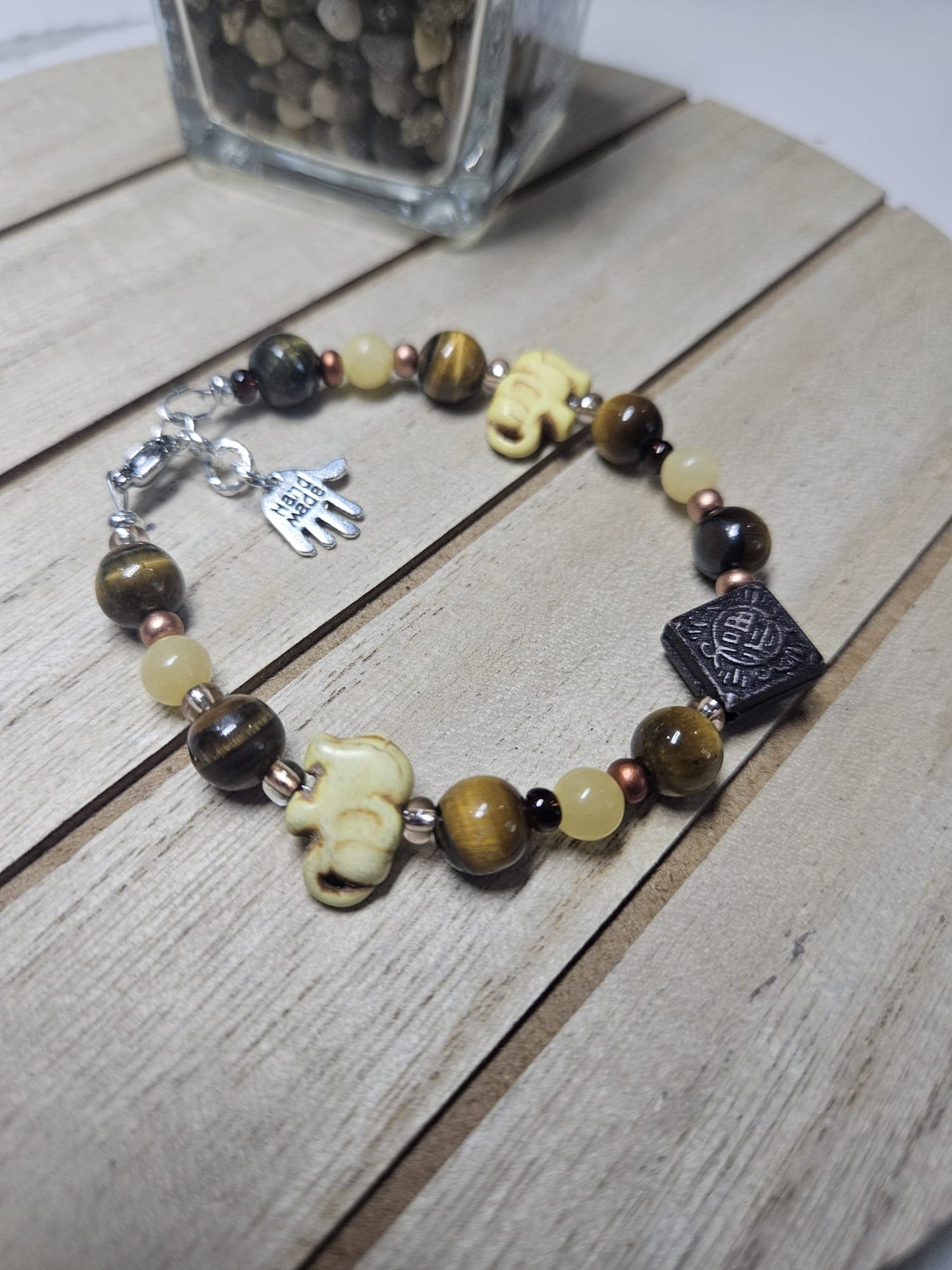 Handmade Elephant Stone Bracelet | A Fusion of Strength and Elegance