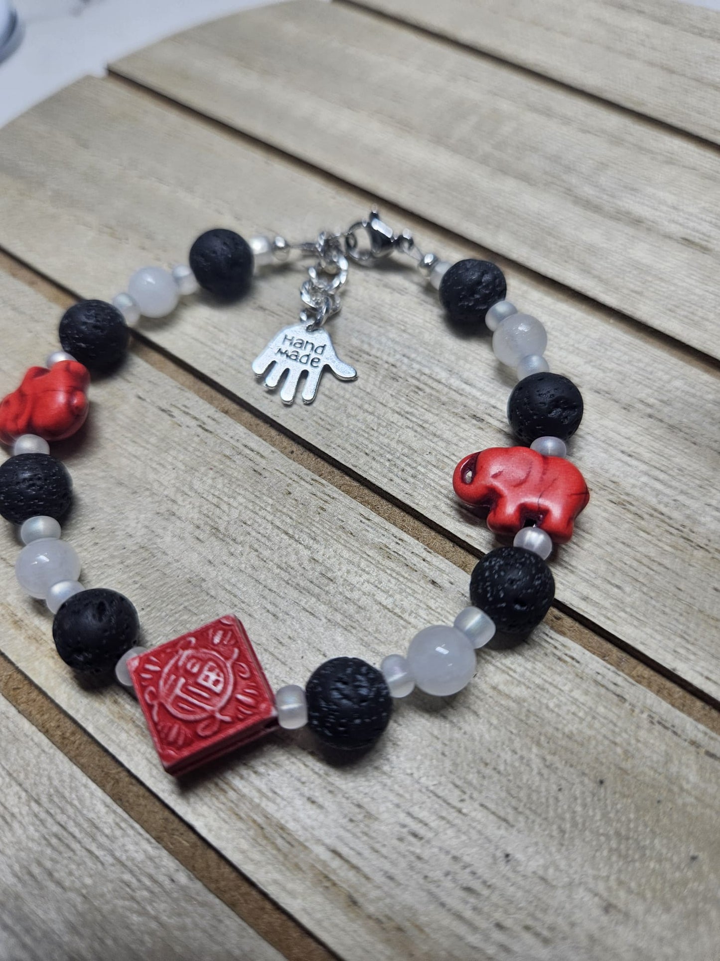 Handmade Elephant Stone Bracelet | A Fusion of Strength and Elegance