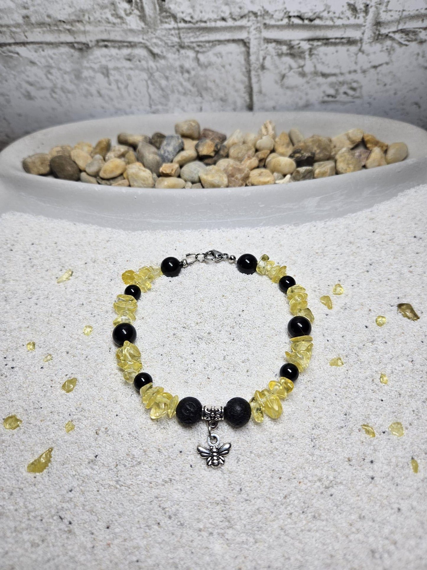 Handcrafted Honey Bee Charm Bracelet | Balance and Positivity Jewelry