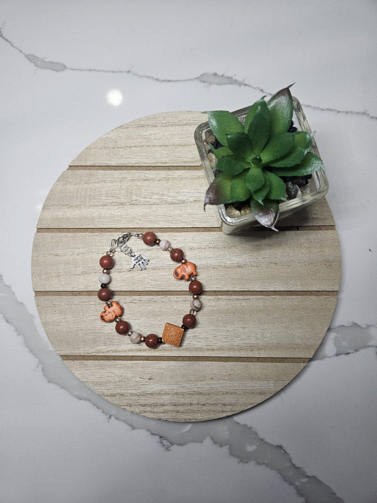 Handmade Elephant Stone Bracelet | A Fusion of Strength and Elegance